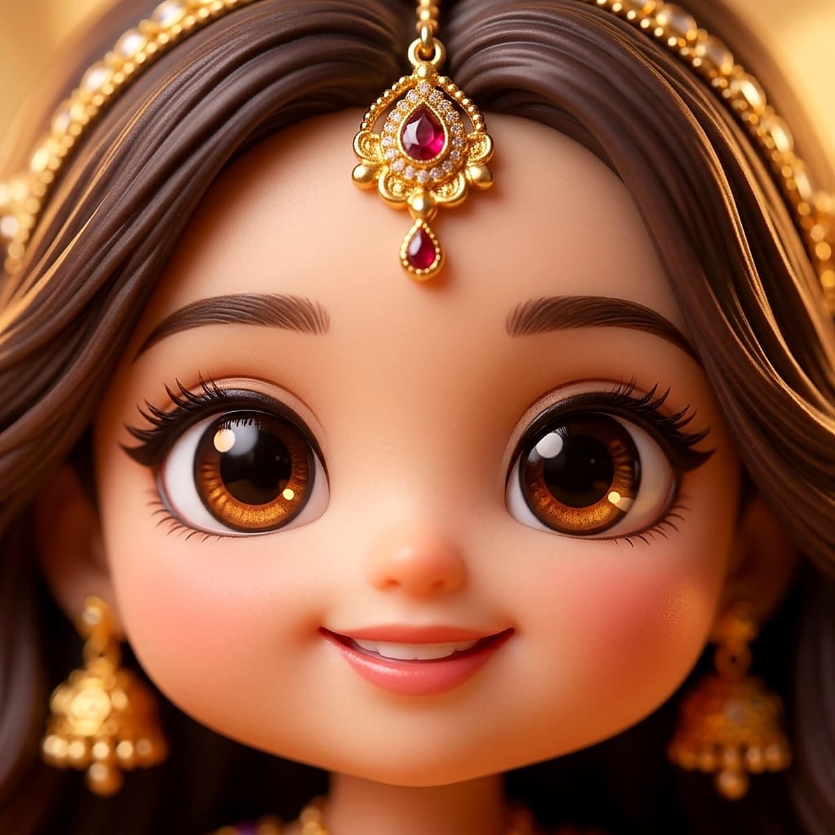 Close-up of the chibi face and expression