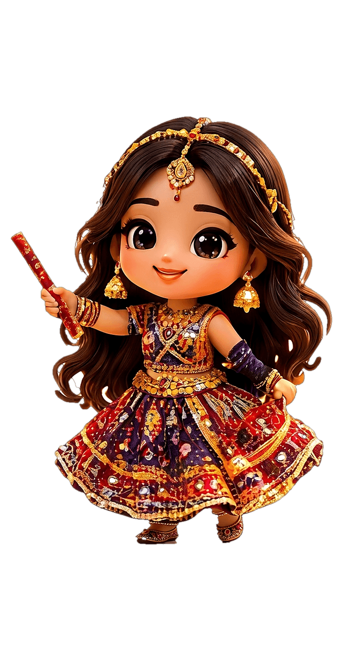 Garba girl chibi collectible